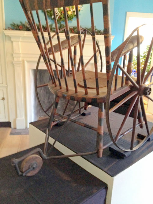 photo of old wheelchair - back