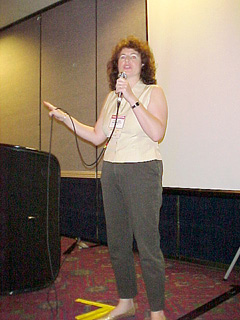 Andria Segedy, Membership Chair, addresses the meeting attendees