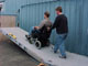 Wheelchair up the ramp