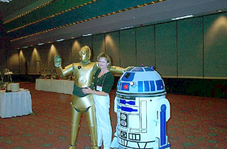 Belinda with the droids