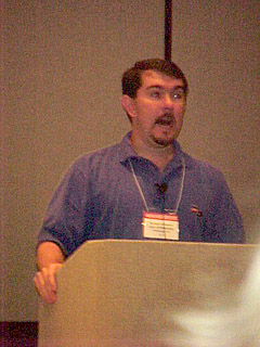 Rich Simpson makes a point