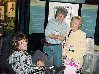 Snoopi shares laughs with Barry Romich and Mary Binion