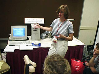 Heidi Koester at her Compter Demo session: "Usability Testing of Software for Accessing Computer Usage Skills"