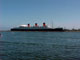 The Queen Mary across the water