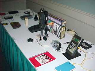 A table full of displays