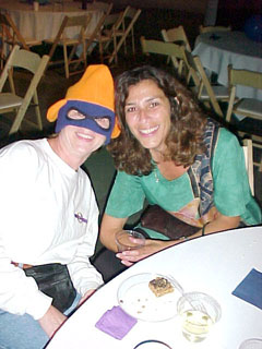 The masked avenger and Caren sax