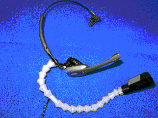 photo of bluetooth headset with locline